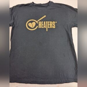 Cheaters TV Show Black T-Shirt with Gold Logo XL
